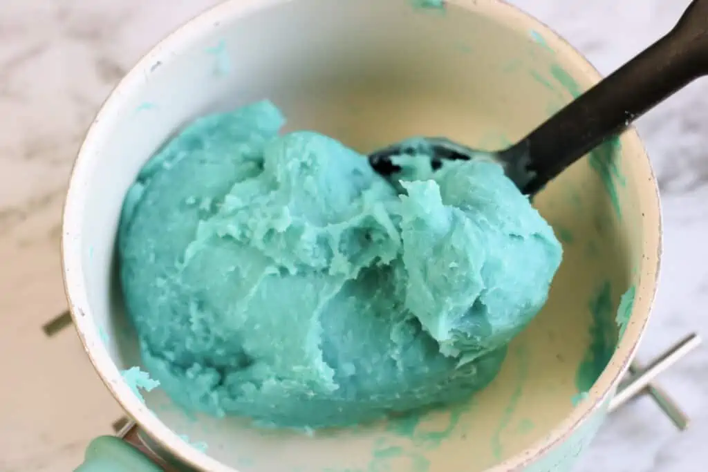 making homemade playdough