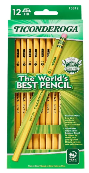 A green box of pencils.