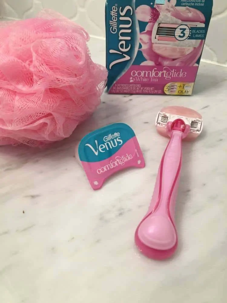 A pink razor from Gillette Venus Comfort Glide.