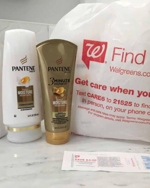 Pantene hair care products from Walgreens.