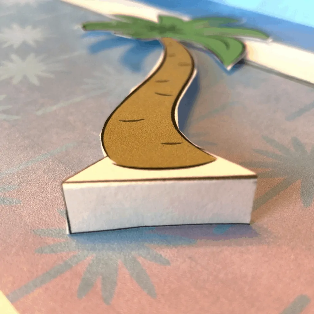 cut out paper palm tree