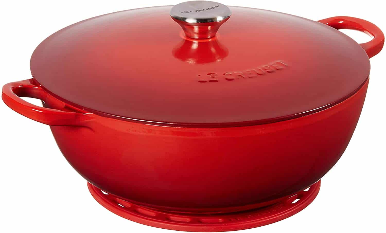 40% off Kitchen Essentials, including this red baking pot.