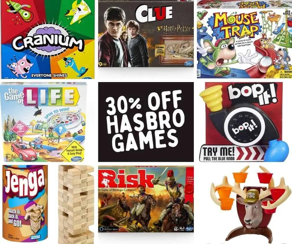 Hasbro games that are on sale.