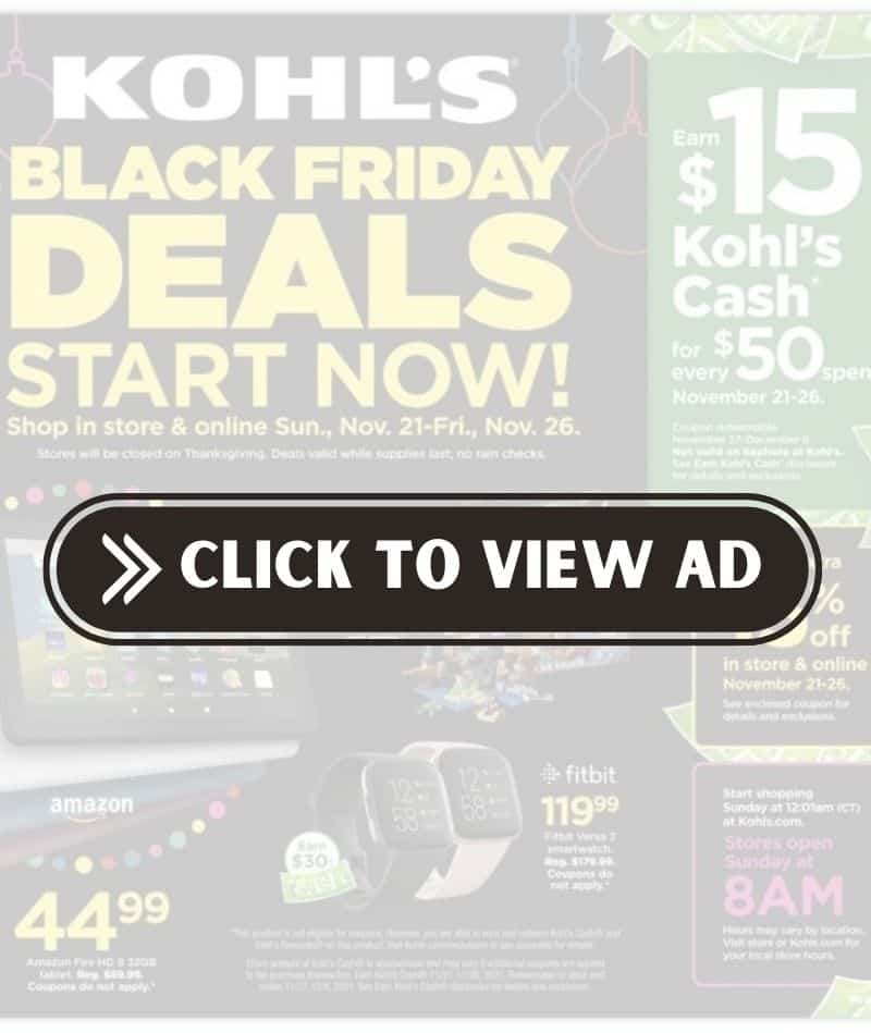 Kohl's Black Friday Sales (Just Released!!) Saving Dollars & Sense