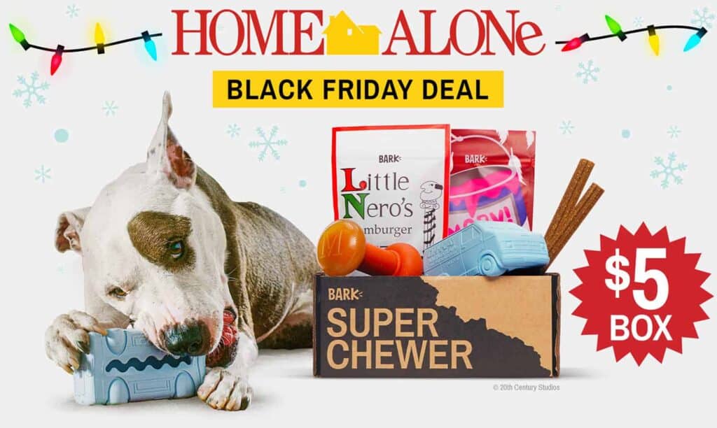 Home Alone Black Friday deal super chewer box.