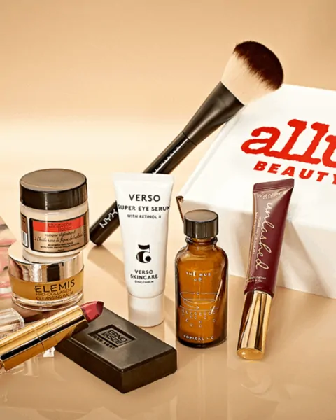 Allure beauty box products and samples.
