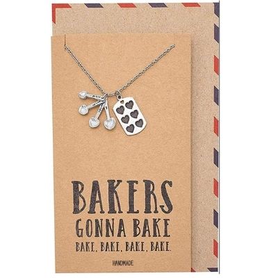 Bakers gonna bake measuring spoons pendant necklace.