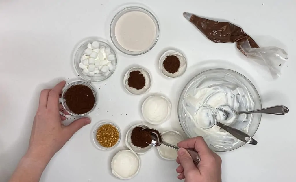 Mix chocolates of the white chocolate cocoa balls together.
