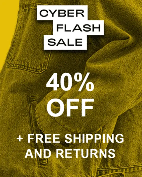 Cyber flash sale with Levi's coupon.