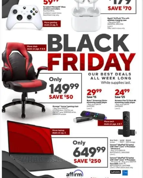 Staples Black Friday discounts and sales.