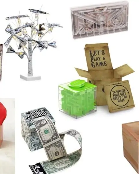 Variety of creative ways to give money as a gift.