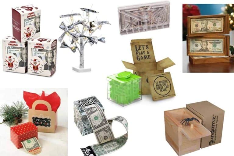 Variety of creative ways to give money as a gift.