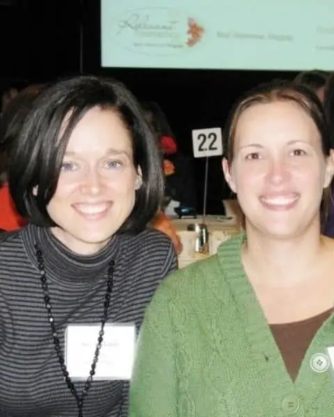 Kristie with Ann Voskamp at a bloggers conference.