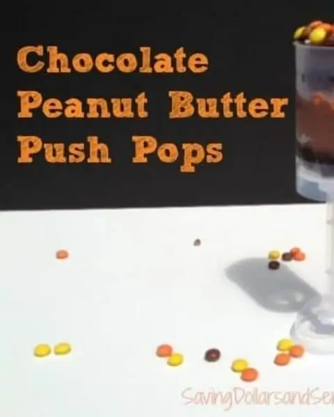 Chocolate peanut butter push pop.