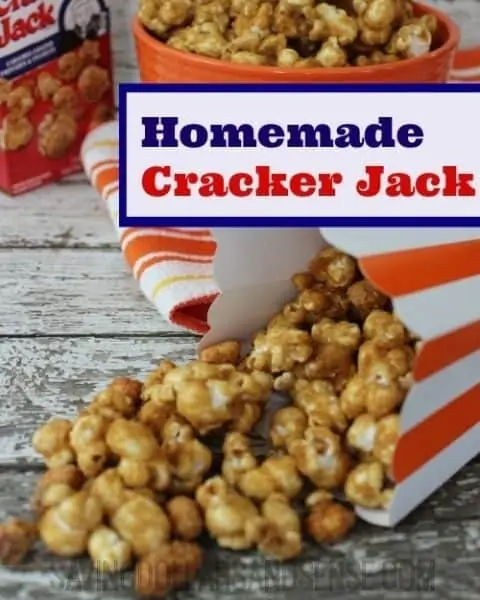 Homemade cracker jack popcorn.