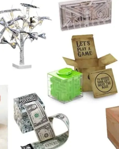 Variety of creative ways to give money as a gift.