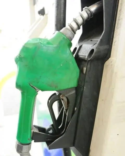 Green gas pump.