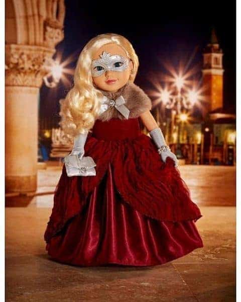 Journey Girls doll wearing a gown and masquerade mask.