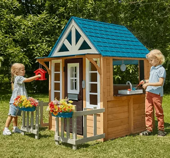 Child's outdoor playhouse.
