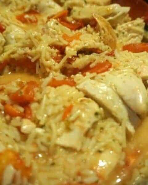 Knorr brushetta rice and chicken.