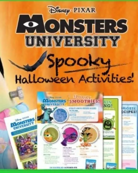 Disney Monsters University spooky Halloween activities.