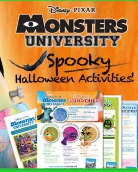 Disney Monsters University spooky Halloween activities.