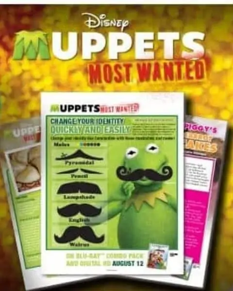 Disney Muppets Most Wanted activity guide.