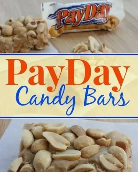 Homemade pay Day candy bars recipe.