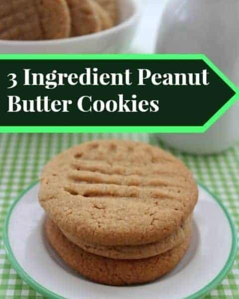 3 Ingredient Peanut Butter Cookies Recipe