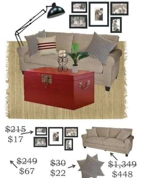 Pottery barn inspired lookalike room.