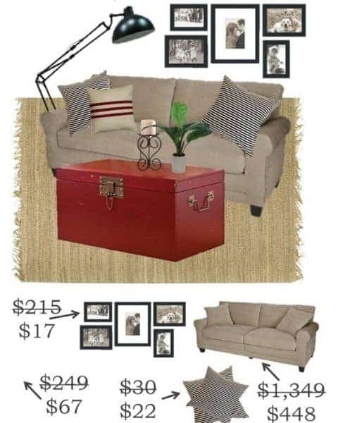 Pottery barn inspired lookalike room.