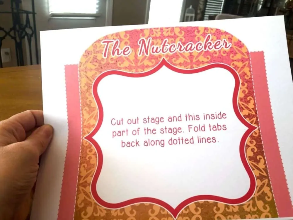 Directions to build the Nutcracker Story Printable Playset
