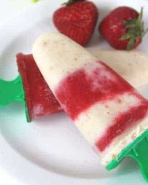 Strawberry shortcake popsicles.