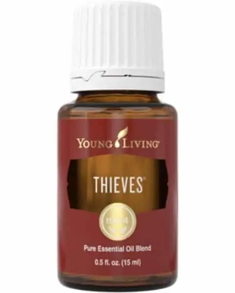 Young Living Thieves essential oil blend.