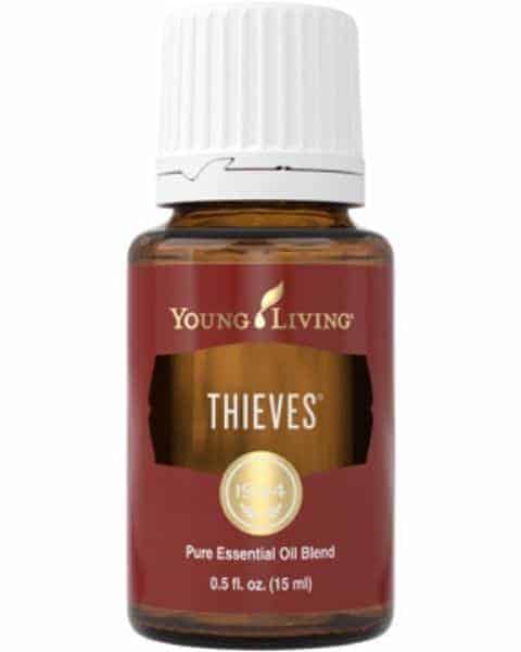 Young Living Thieves essential oil blend.