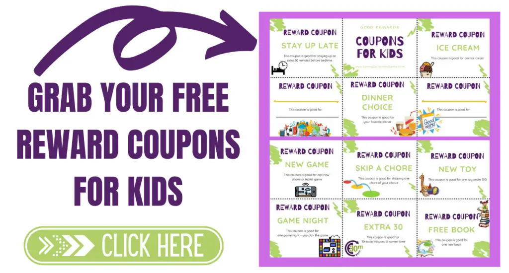 Free reward coupons for kids.