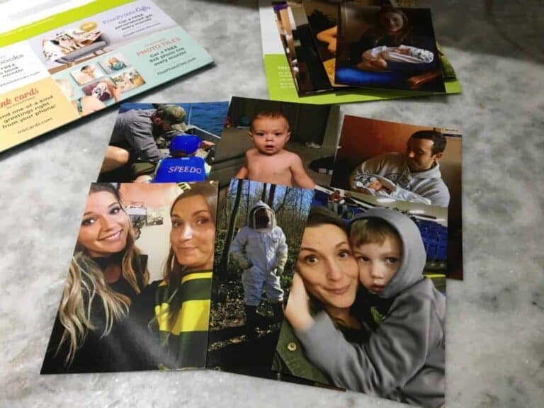 Family pictures of grandma, parents, and grandchildren.