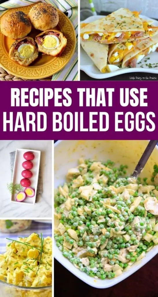 Recipes that use hard boiled eggs.