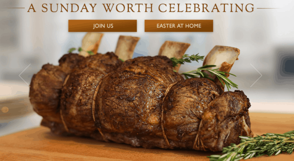 A large wrap of ribs celebrating Easter Sunday.