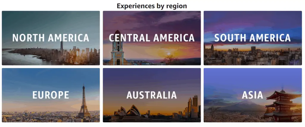 Explore by regions around the world.