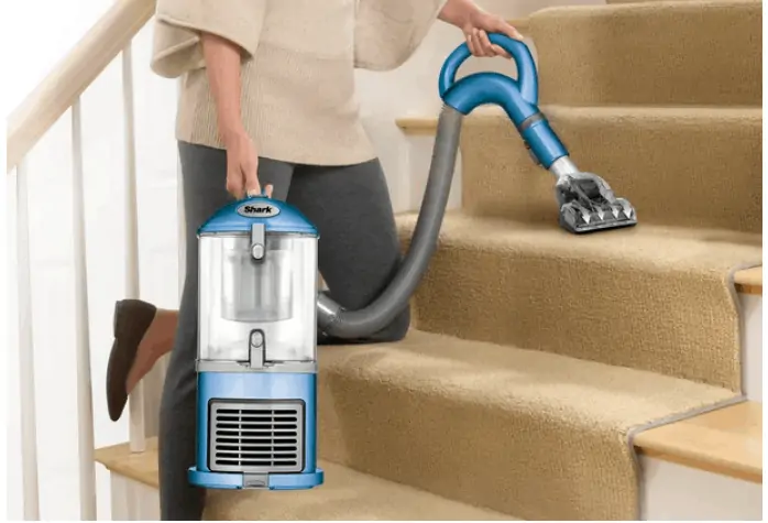 Vacuum on stairs.