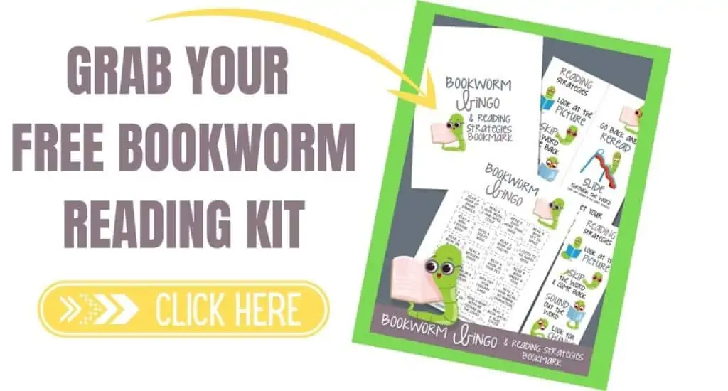 Free bookworm reading kit