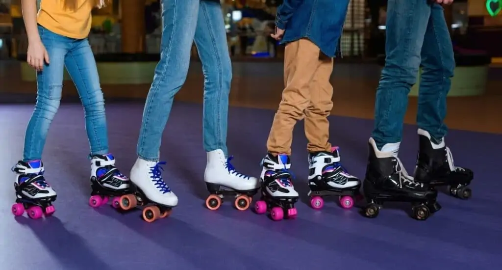 Kids in skates.