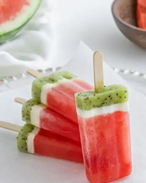 Easy watermelon popsicle recipe.