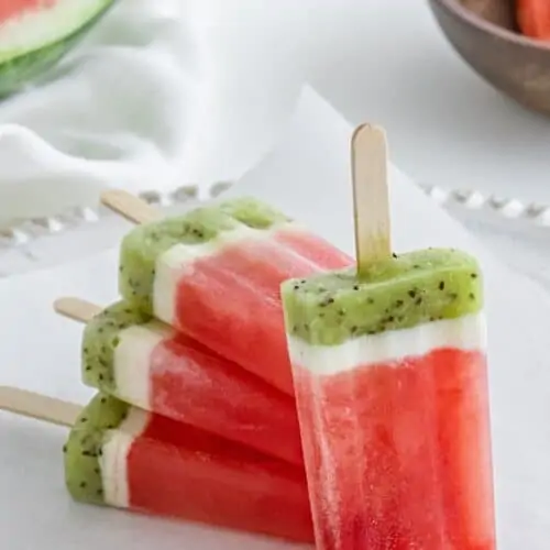 Easy watermelon popsicle recipe.