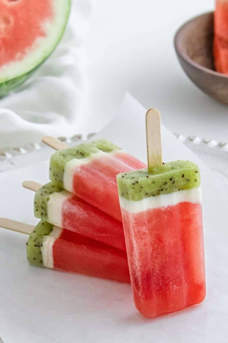 Easy watermelon popsicle recipe.