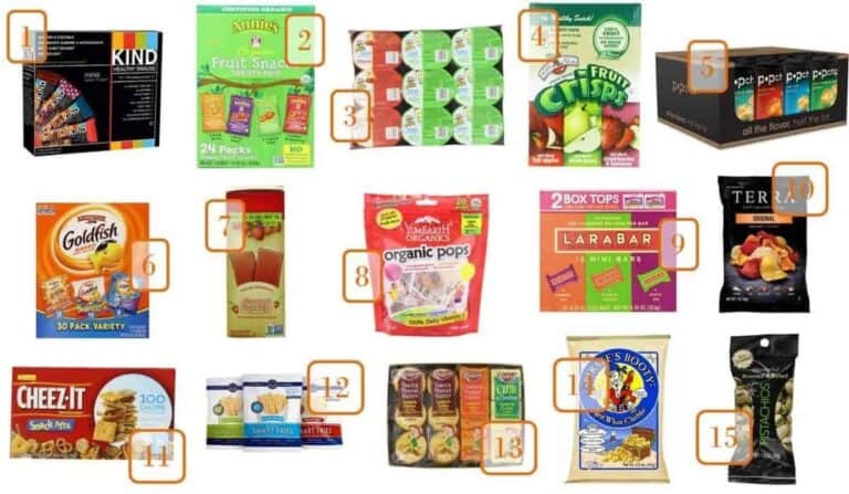 A variety of snacks for families.