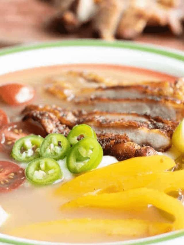 Southwestern Deconstructed Chicken Keto Soup Bowl Story