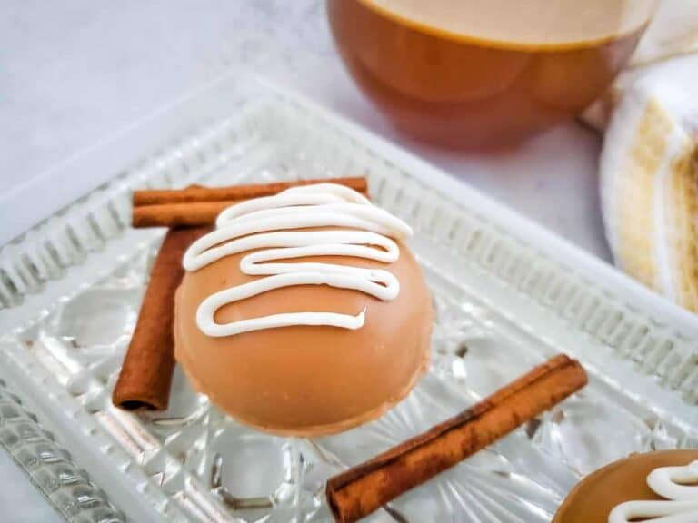 Close up of apple cider bombs.