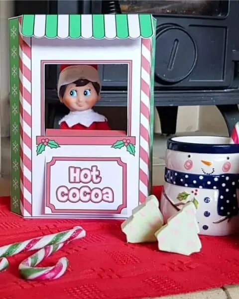 Elf on the shelf hot cocoa shack printable.